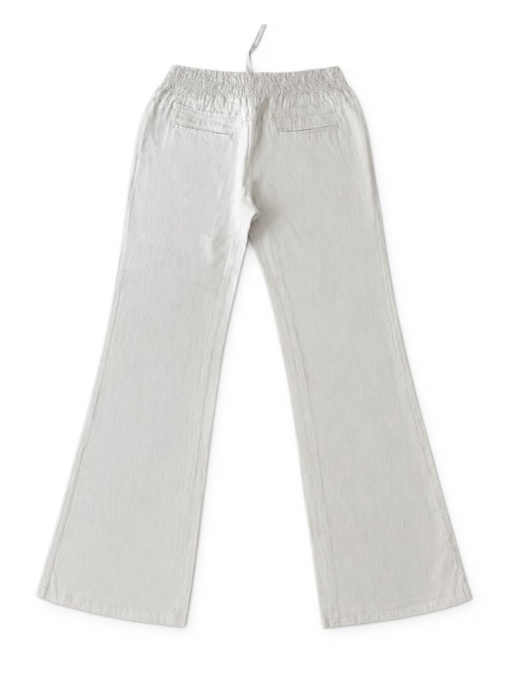 Love Tree White Wide Leg Drawstring Pants S-L NWT - Picture 3 of 3